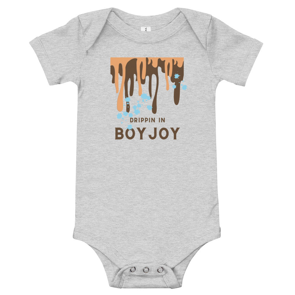 HEATHER GREY Boy Joy Drip - Baby Onesie