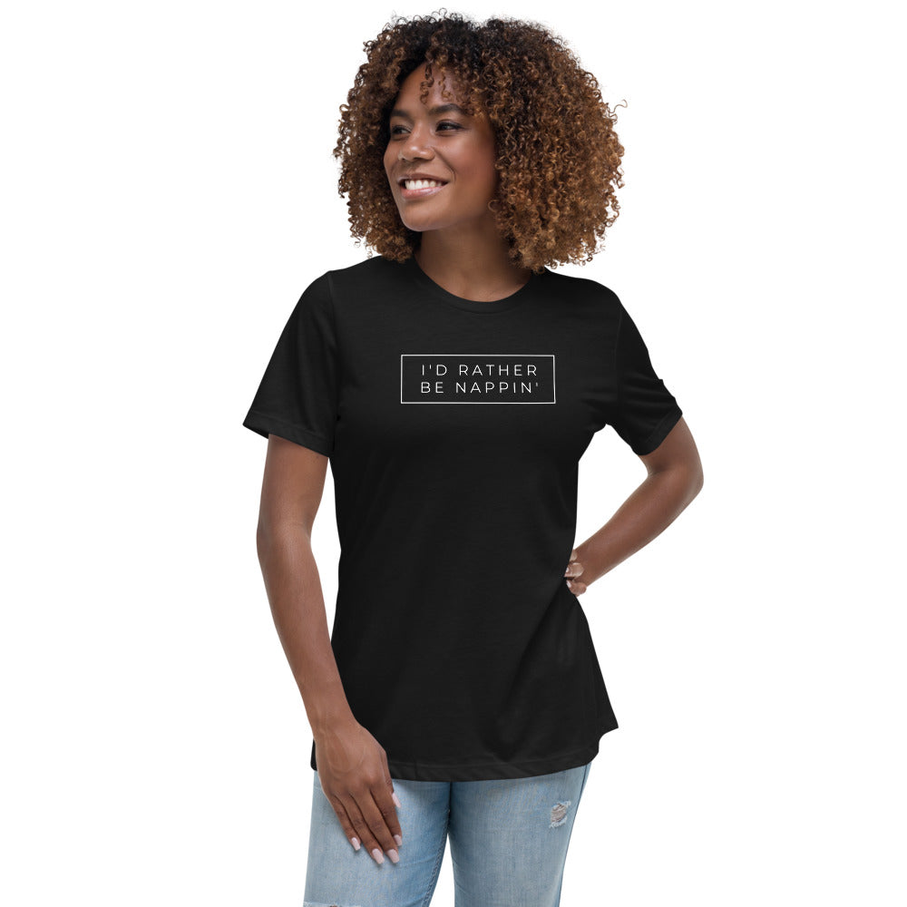 BLACK Nappin' - Women's Relaxed T-Shirt